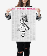 Load image into Gallery viewer, Alice's Adventures In Wonderland Traditional Alice Full Novel Text Print