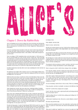 Load image into Gallery viewer, Alice in Wonderland (Traditional) Full Novel Text Print Close Up