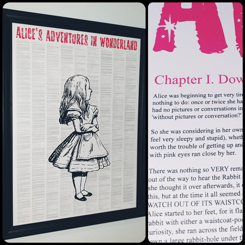 Alice's Adventures In Wonderland Traditional Alice Full Novel Text Print