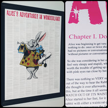 Load image into Gallery viewer, Alice's Adventures In Wonderland White Rabbit Full Novel Text Print