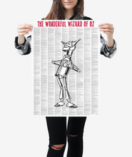 Load image into Gallery viewer, The Wonderful Wizard Of OZ Tinman Full Novel Text Print